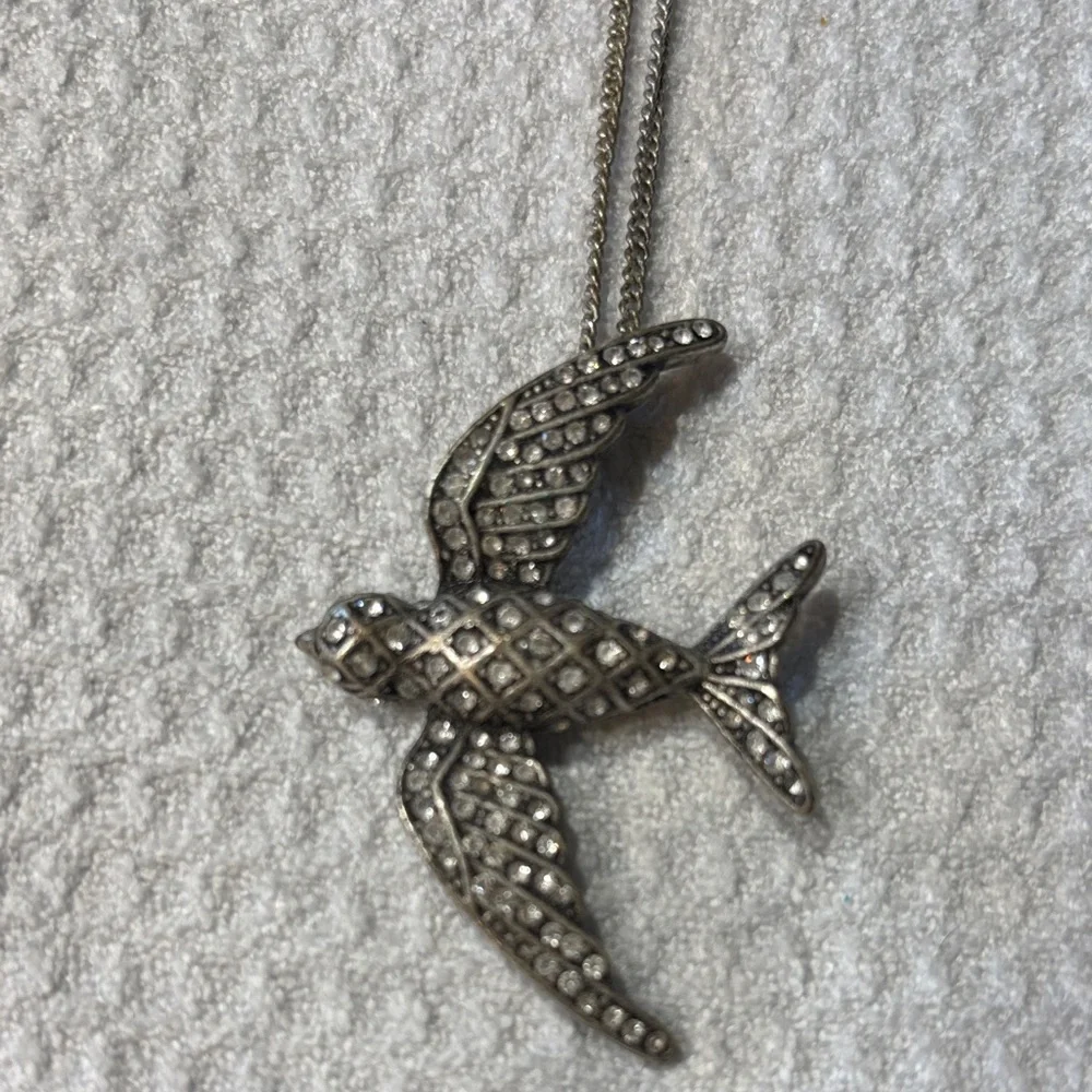 Fossil Silver Bird Pendant Necklace - Picture 5 of 6
